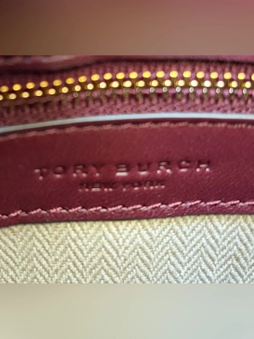 Tory Burch Lee Radziwill Croc-Embossed Leather & Suede Saddle Bag in Roma Red